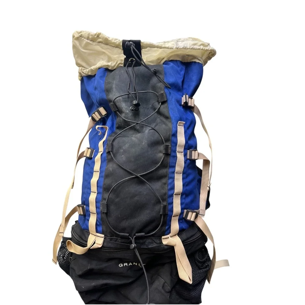 The North‎ Face Granite Internal Frame Backpack Blue Black Tan Hiking Med
